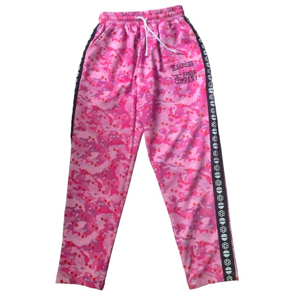 HAYLEY ELSAESSER X GET FRESH COMPANY Pink Cherry Track pants Women’s Size Medium - Picture 1 of 14
